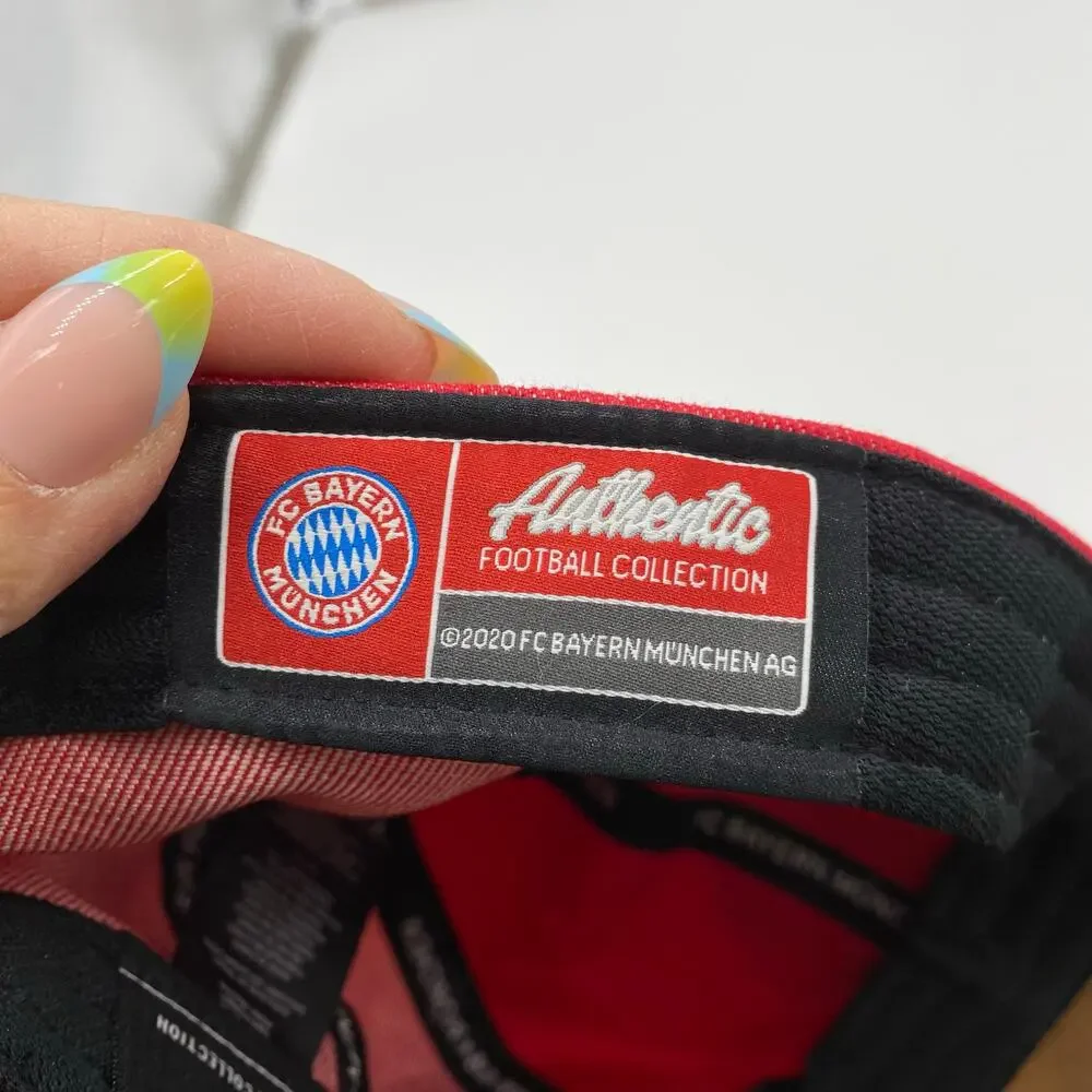FC Bayern Munchen Men's Red Adjustable Strap Back Soccer Cap Fi Collection
